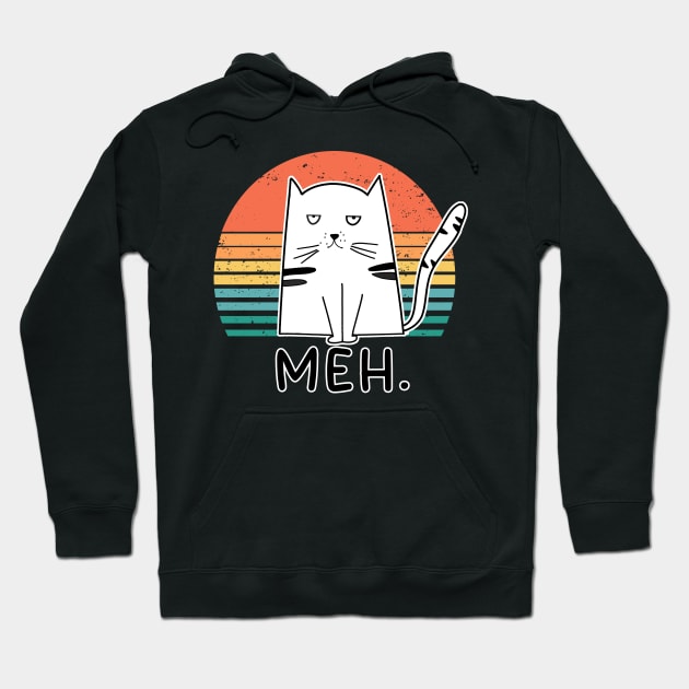 Funny Cute Cat Feeling Meh Face Cat Lover Meme Cat Hoodie by Ray E Scruggs